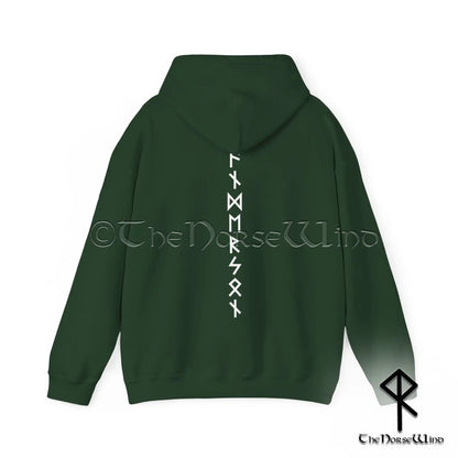 Custom Name in Runes Viking Hoodie - Personalized Norse Sweatshirt - The Norse Wind