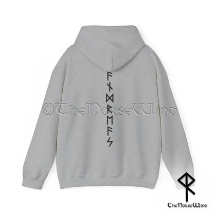 Custom Name in Runes Viking Hoodie - Personalized Norse Sweatshirt - The Norse Wind