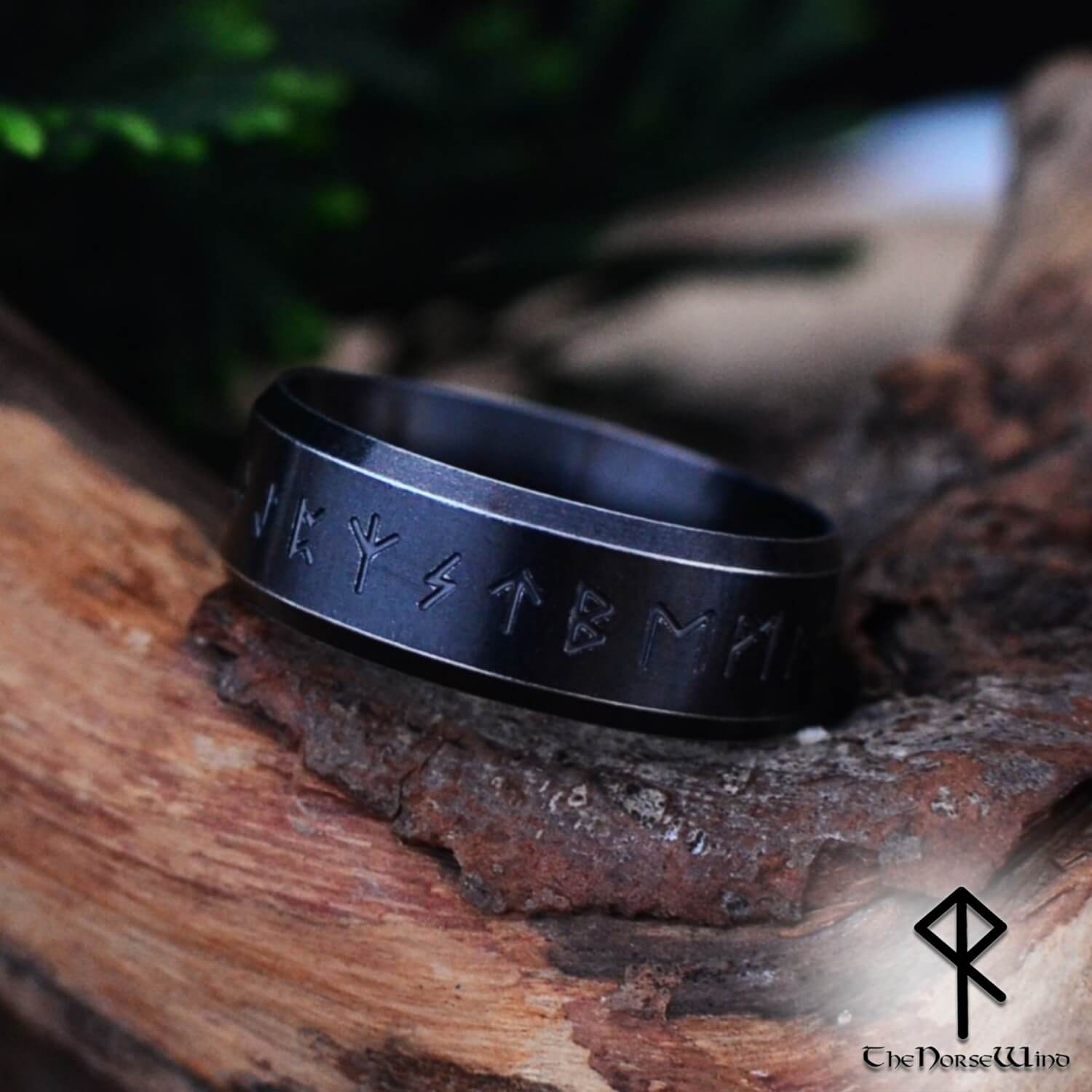 Viking Runes Band Ring, Stainless Steel – The Norse Wind