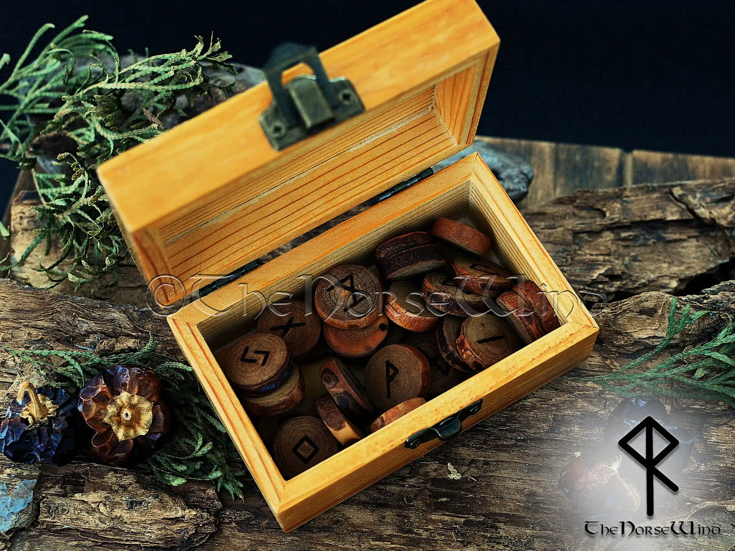 Elder Futhark Rune Set with Yggdrasil Box