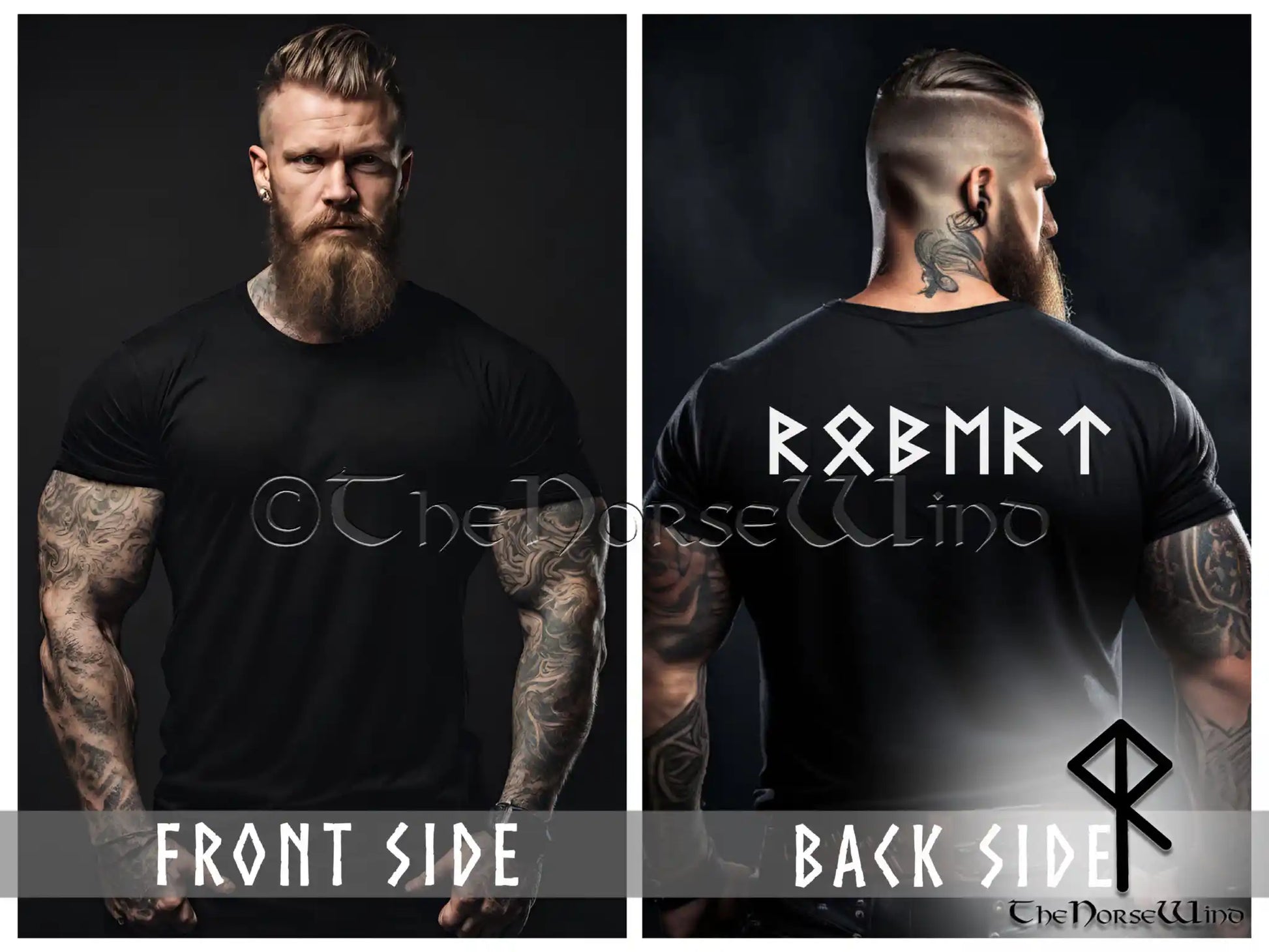 Custom Runes Viking T-Shirt: YOUR NAME in Futhark Runes