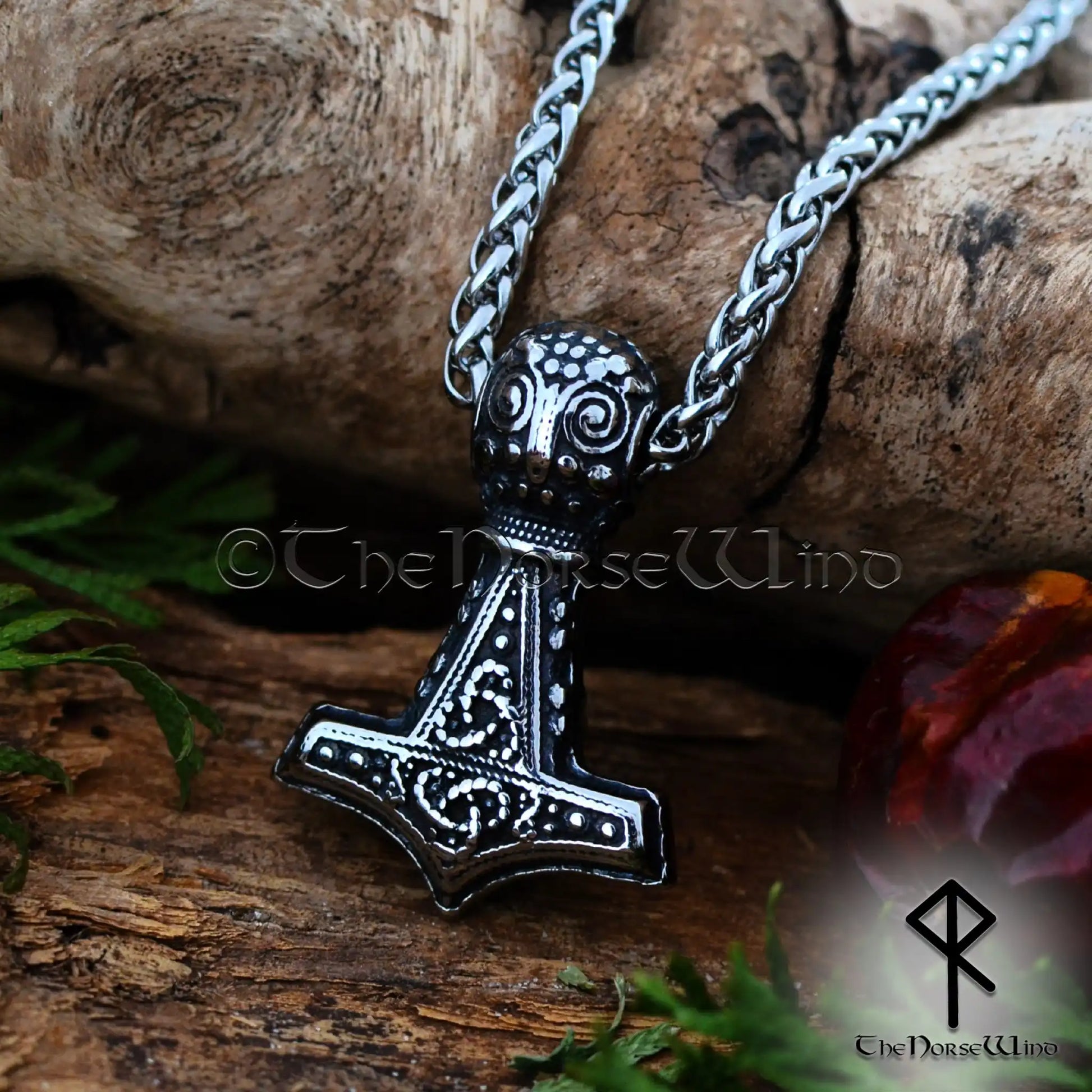 Thors Hammer Necklace Thor Hammer Mjolnir Pendant Necklace /925