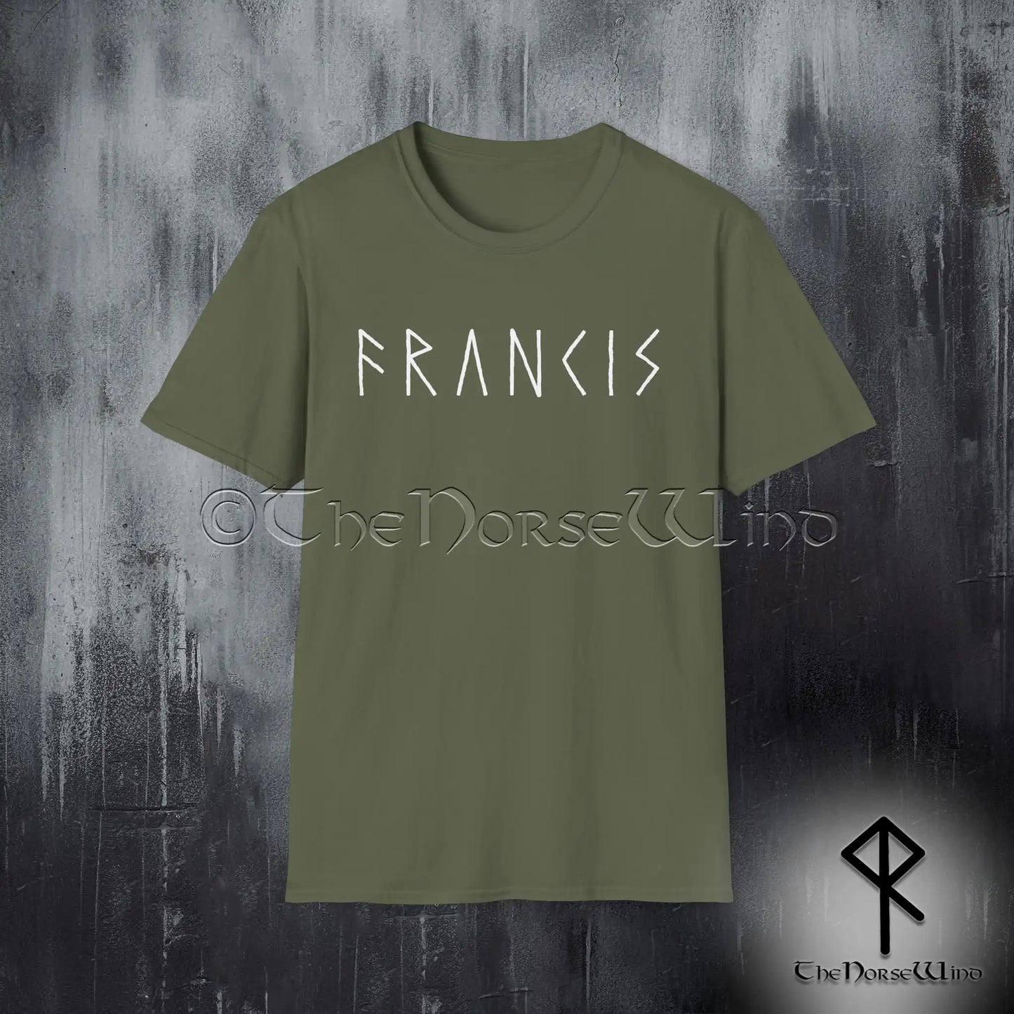 Personalized Viking Runes T-Shirt – Custom Name in Runic-Style