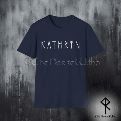 Personalized Viking Runes T-Shirt – Custom Name in Runic-Style