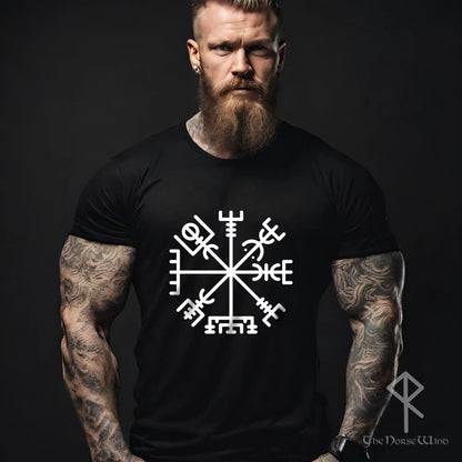 Personalized Vegvisir T-Shirt – Your Name in Viking Runes