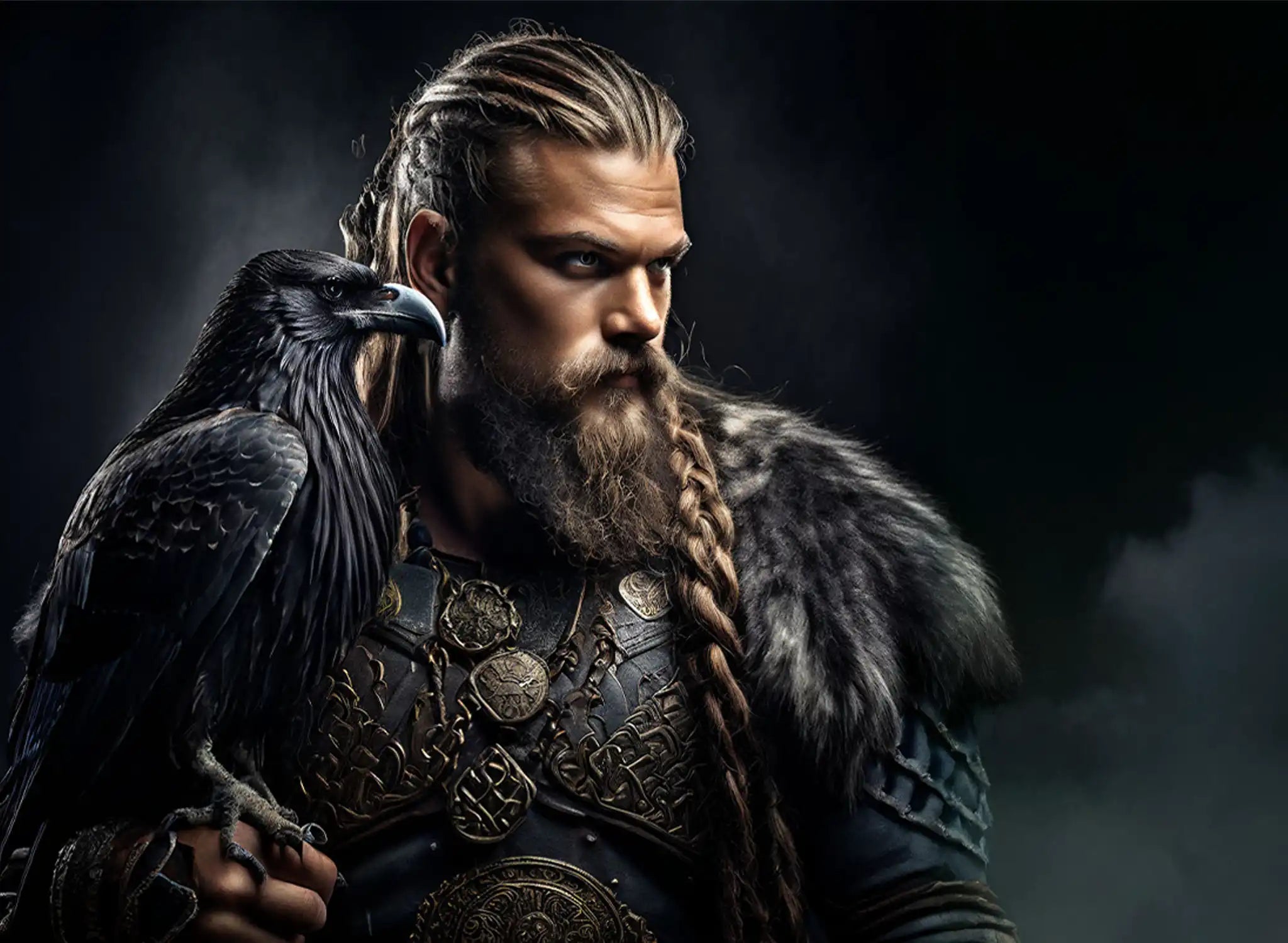 Viking Warrior with raven