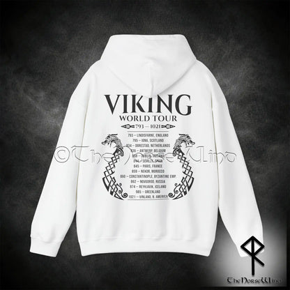 Viking World Tour Hoodie – Double-Sided Norse Longship Tour Dates - The Norse Wind