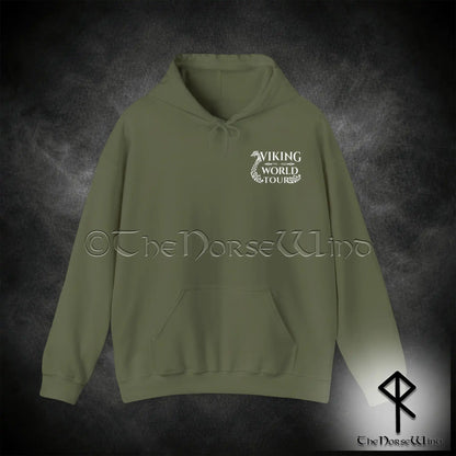 Viking World Tour Hoodie – Double-Sided Norse Longship Tour Dates - The Norse Wind