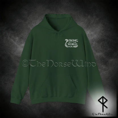 Viking World Tour Hoodie – Double-Sided Norse Longship Tour Dates - The Norse Wind