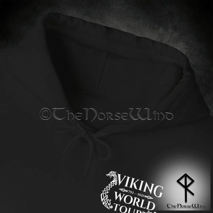 Viking World Tour Hoodie – Double-Sided Norse Longship Tour Dates - The Norse Wind