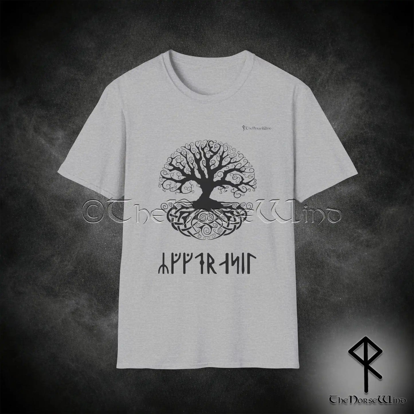 Yggdrasil Viking T-Shirt, Norse Mythology Runes Tee S-5XL