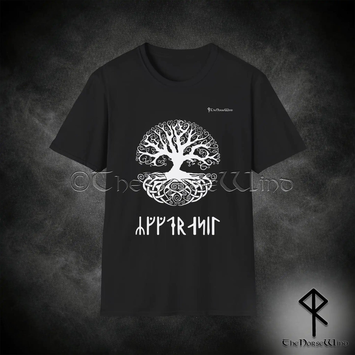 Yggdrasil Viking T-Shirt, Norse Mythology Runes Tee S-5XL