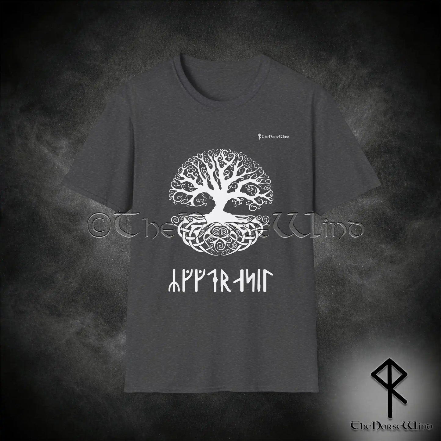 Yggdrasil Viking T-Shirt, Norse Mythology Runes Tee S-5XL