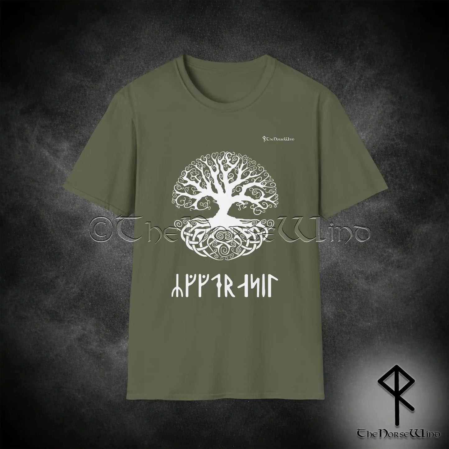 Yggdrasil Viking T-Shirt, Norse Mythology Runes Tee S-5XL