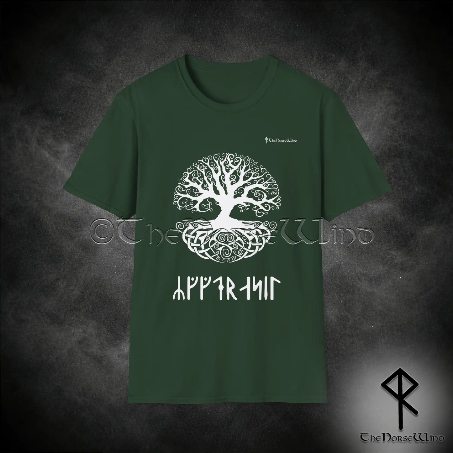 Yggdrasil Viking T-Shirt, Norse Mythology Runes Tee S-5XL