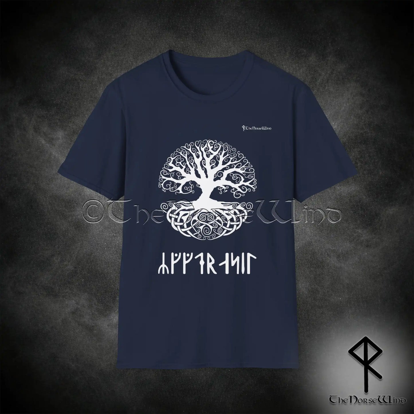 Yggdrasil Viking T-Shirt, Norse Mythology Runes Tee S-5XL