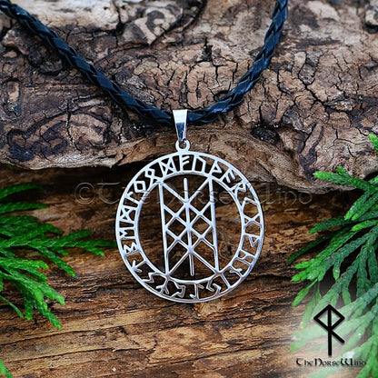 Web of Wyrd Viking Necklace – Norse Runes Amulet of Fate