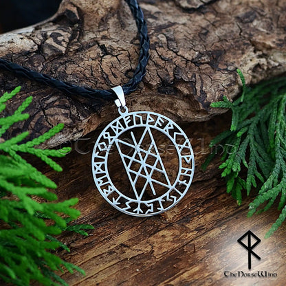 Web of Wyrd Viking Necklace – Norse Runes Amulet of Fate