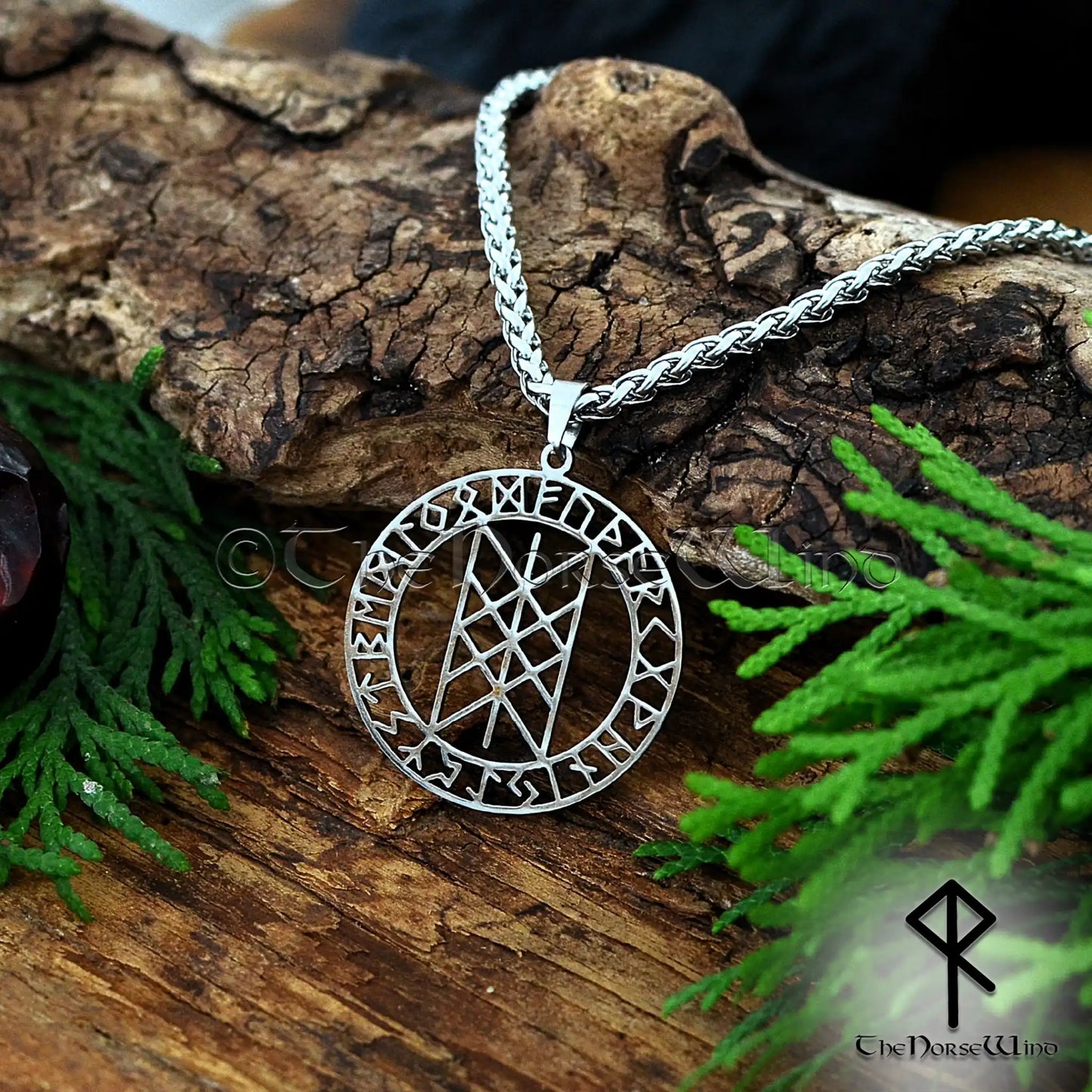 Web of Wyrd Viking Necklace – Norse Runes Amulet of Fate