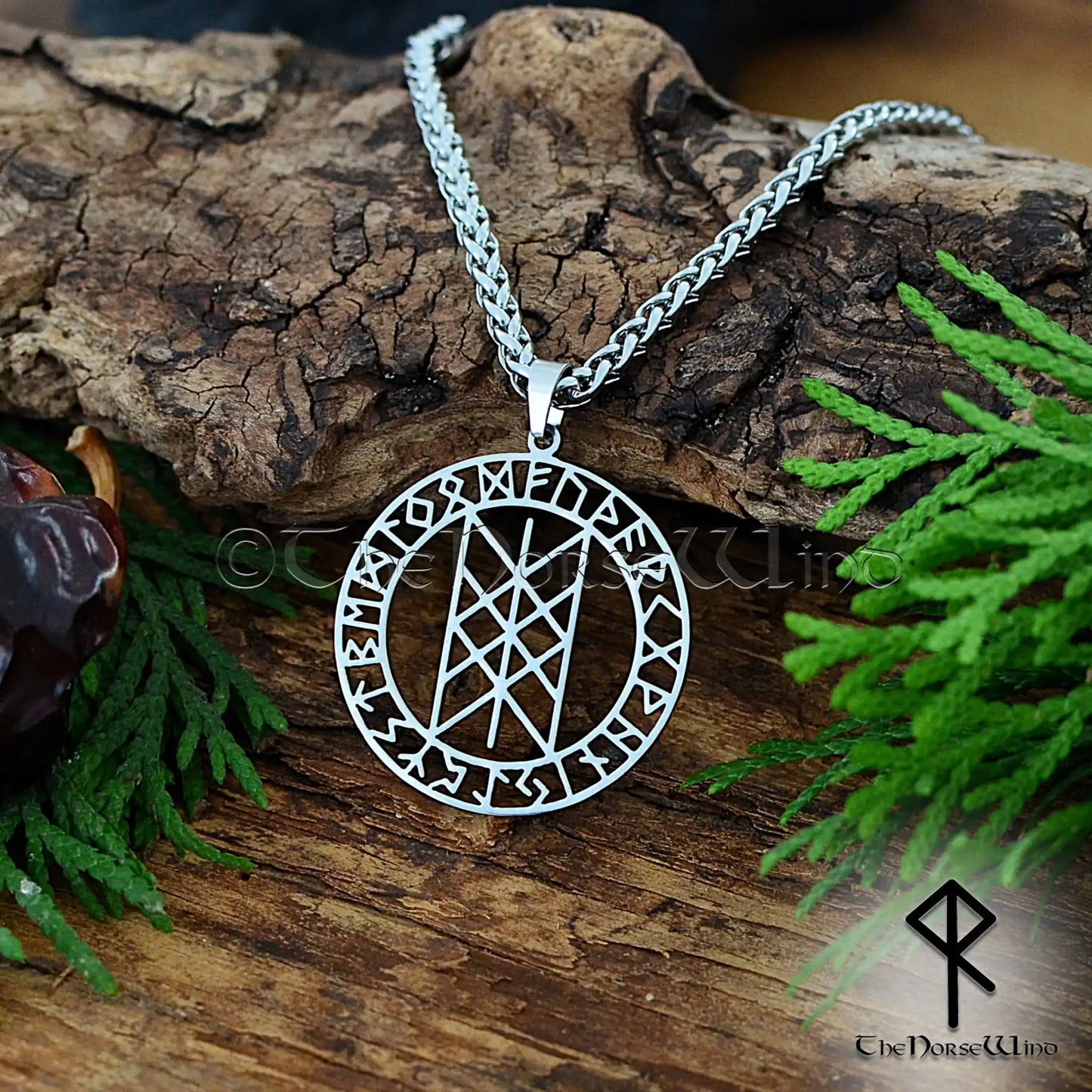 Web of Wyrd Viking Necklace – Norse Runes Amulet of Fate