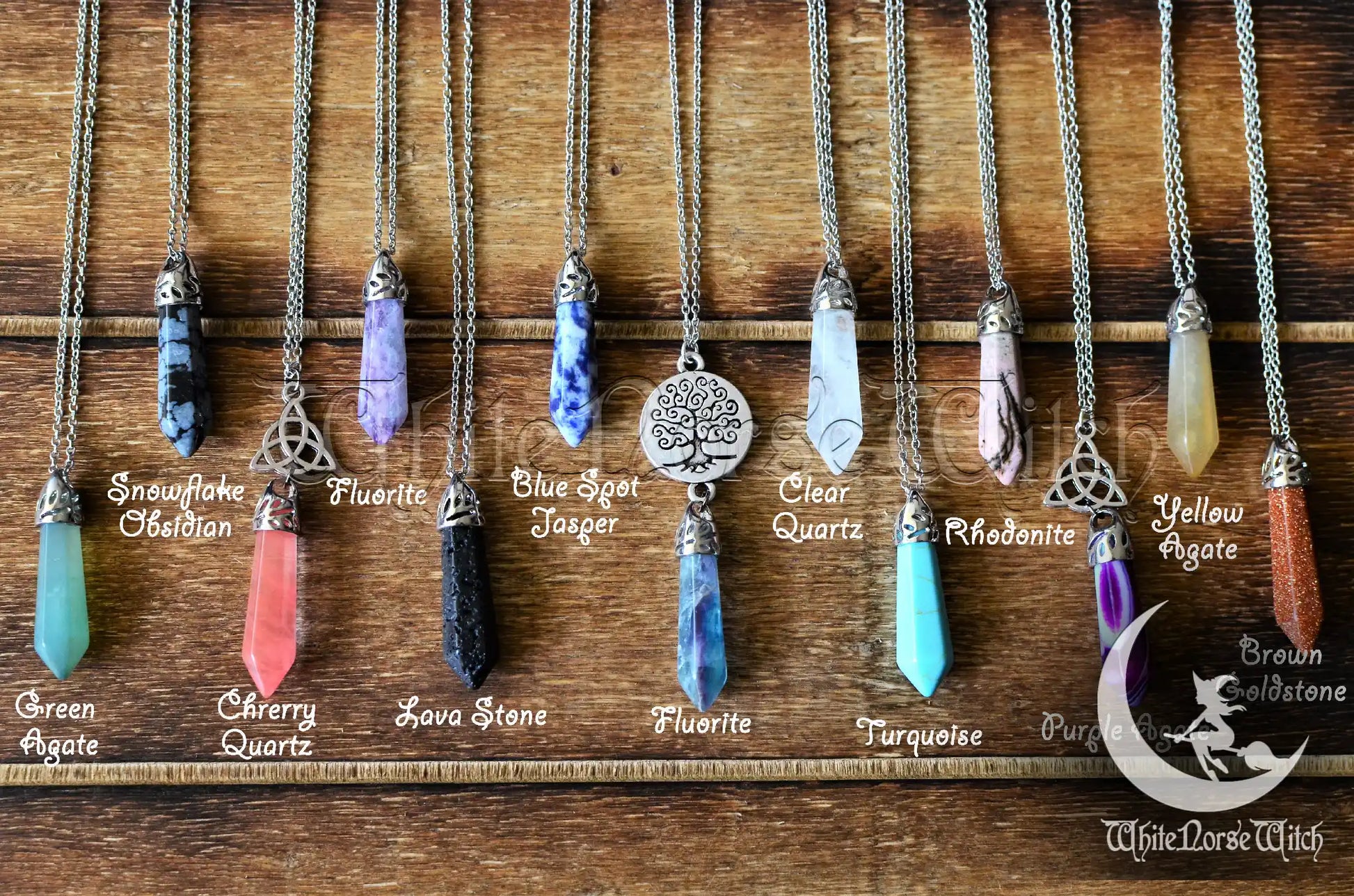 Collane Con Pendolo Di Pietre Preziose Curative - Cristallo E - Foto 8