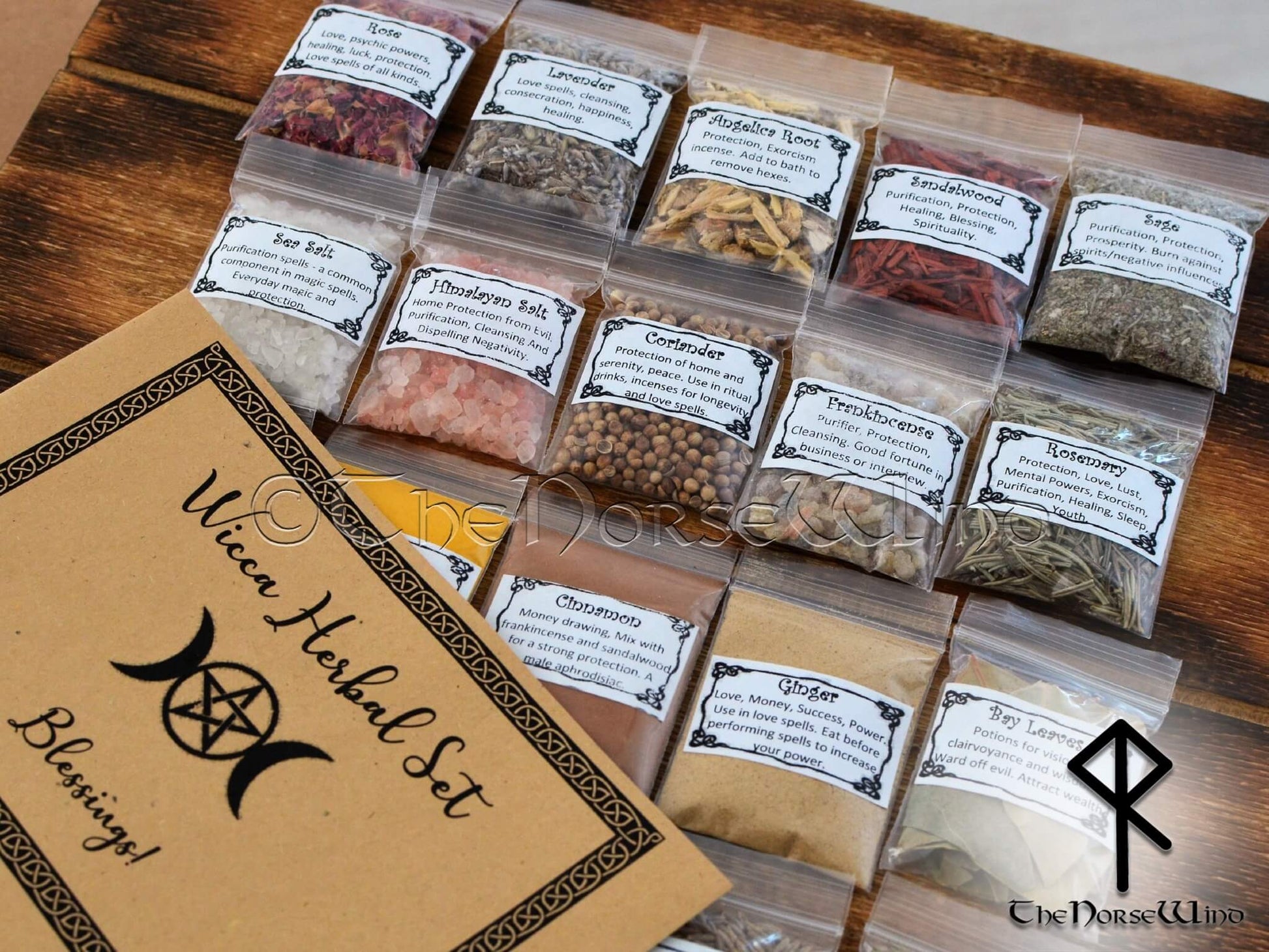 Witch Herbs Starter Kit - 20 Wicca Herbs Apothecary Set - TheNorseWind