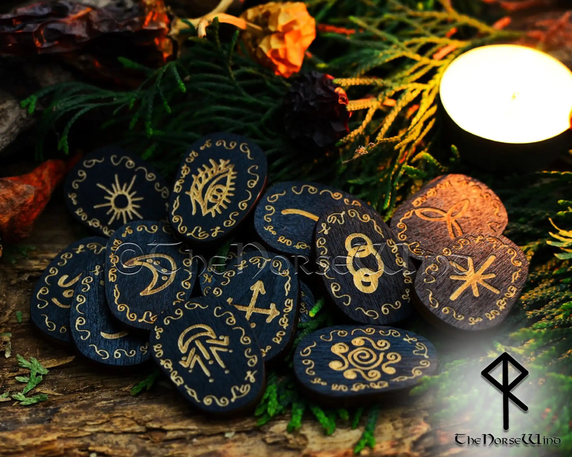 Witches Runes Set - Handcrafted & Blessed Wooden Divination Kit | The ...