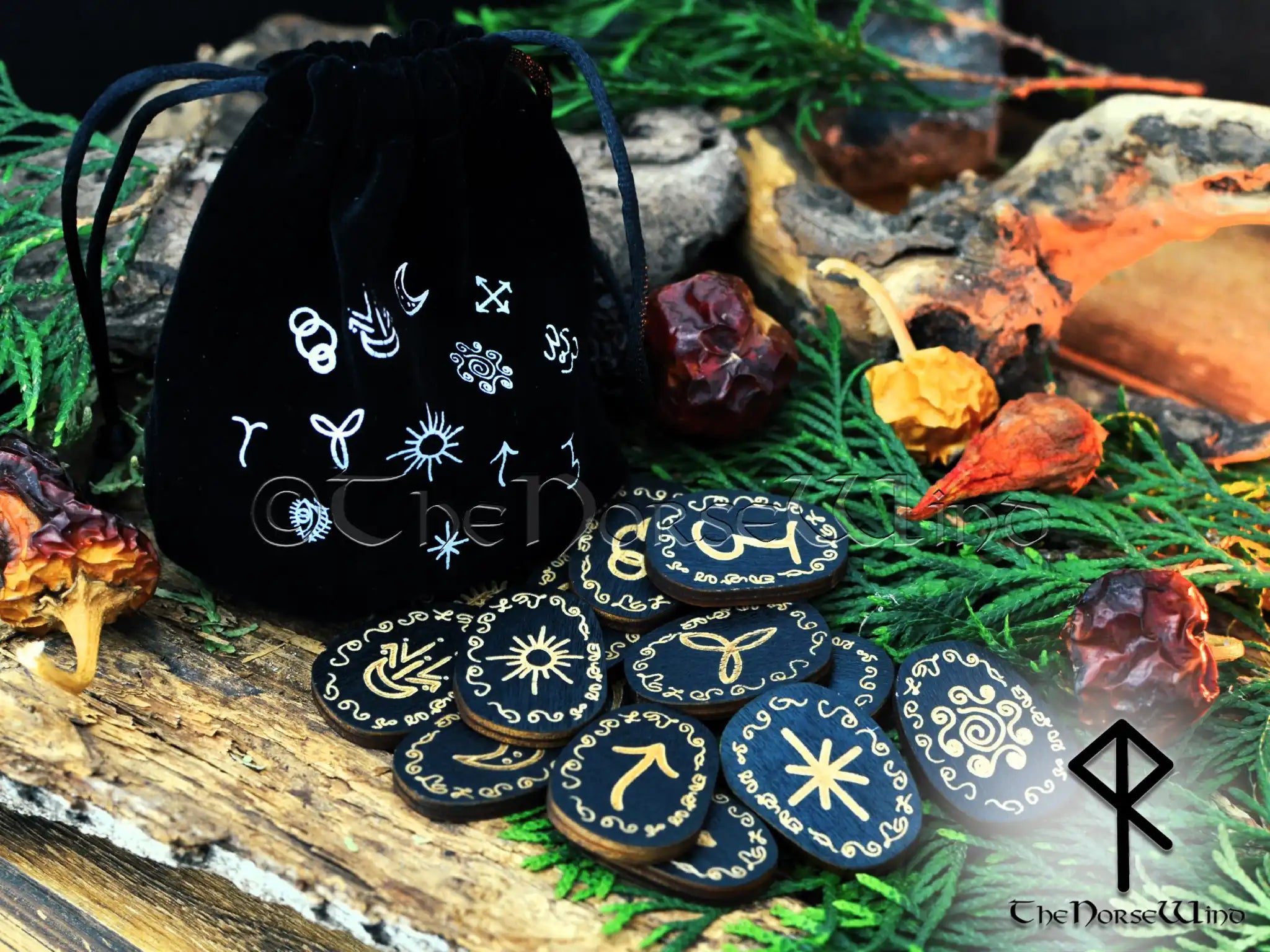 Witches Runes Set - Handcrafted & Blessed Wooden Divination Kit | The ...