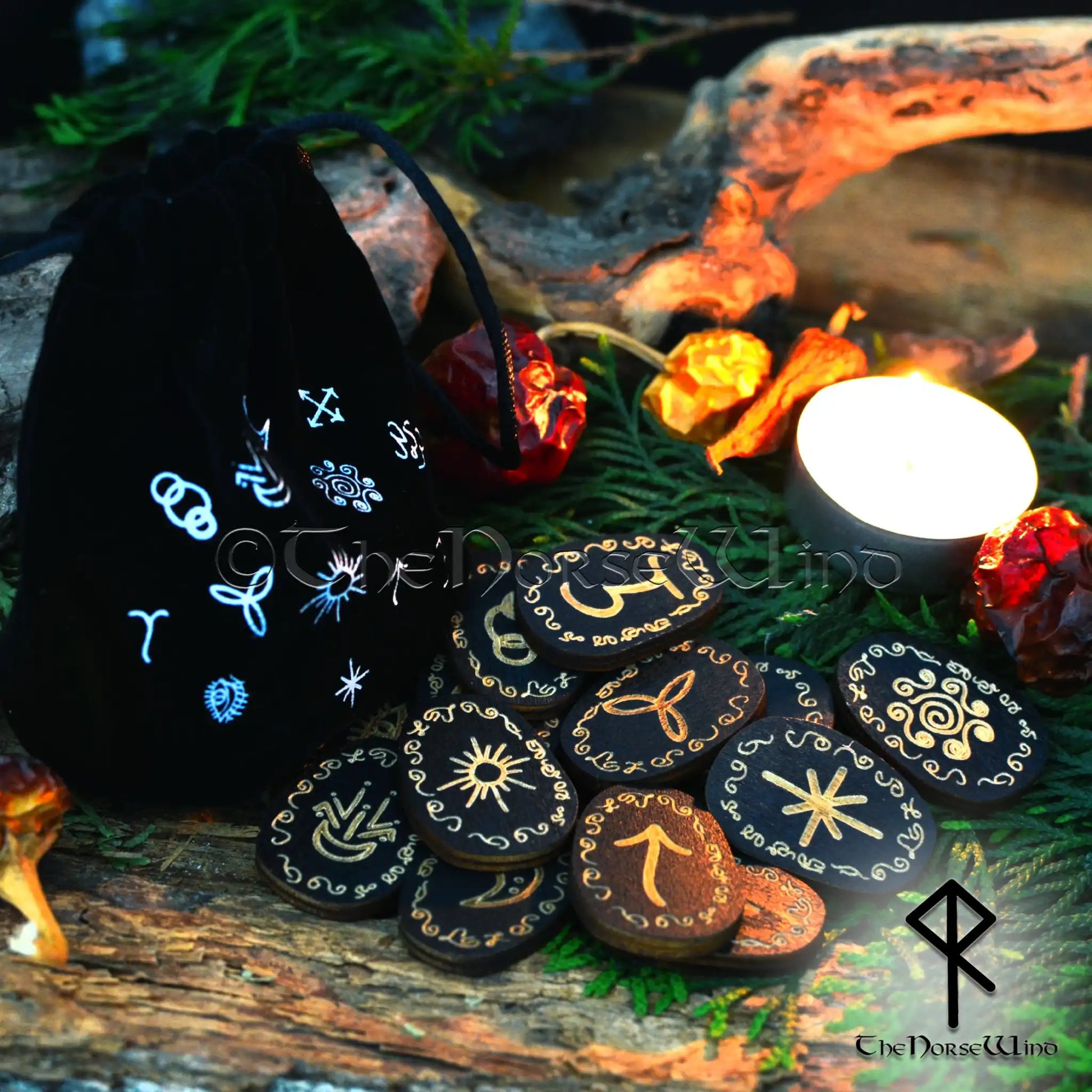 Witches Runes Set - Handcrafted & Blessed Wooden Divination Kit | The ...