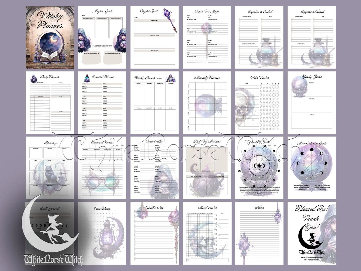 Witchy Planner - Digital Gothic Art Journal