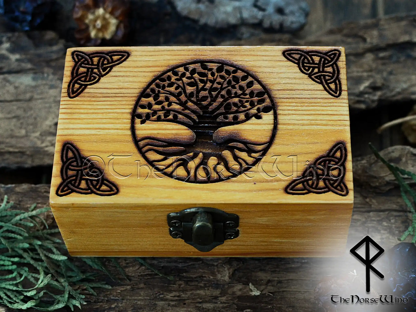 Elder Futhark Rune Set with Yggdrasil Box