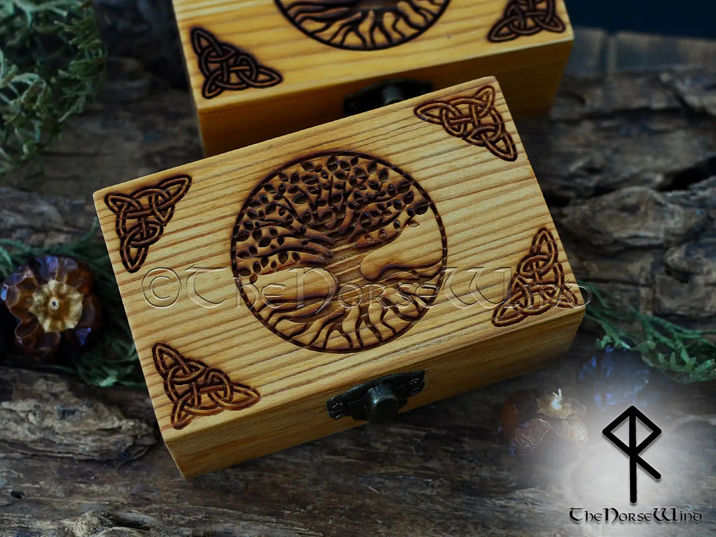 Elder Futhark Rune Set with Yggdrasil Box