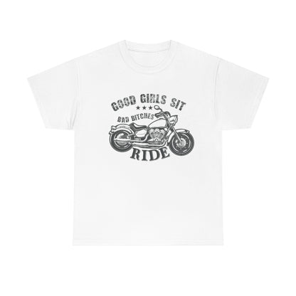 Motorrad-T-Shirt, Good Girls Sit Bad Bitches RIDE T-Shirt, lustiges Biker-T-Shirt