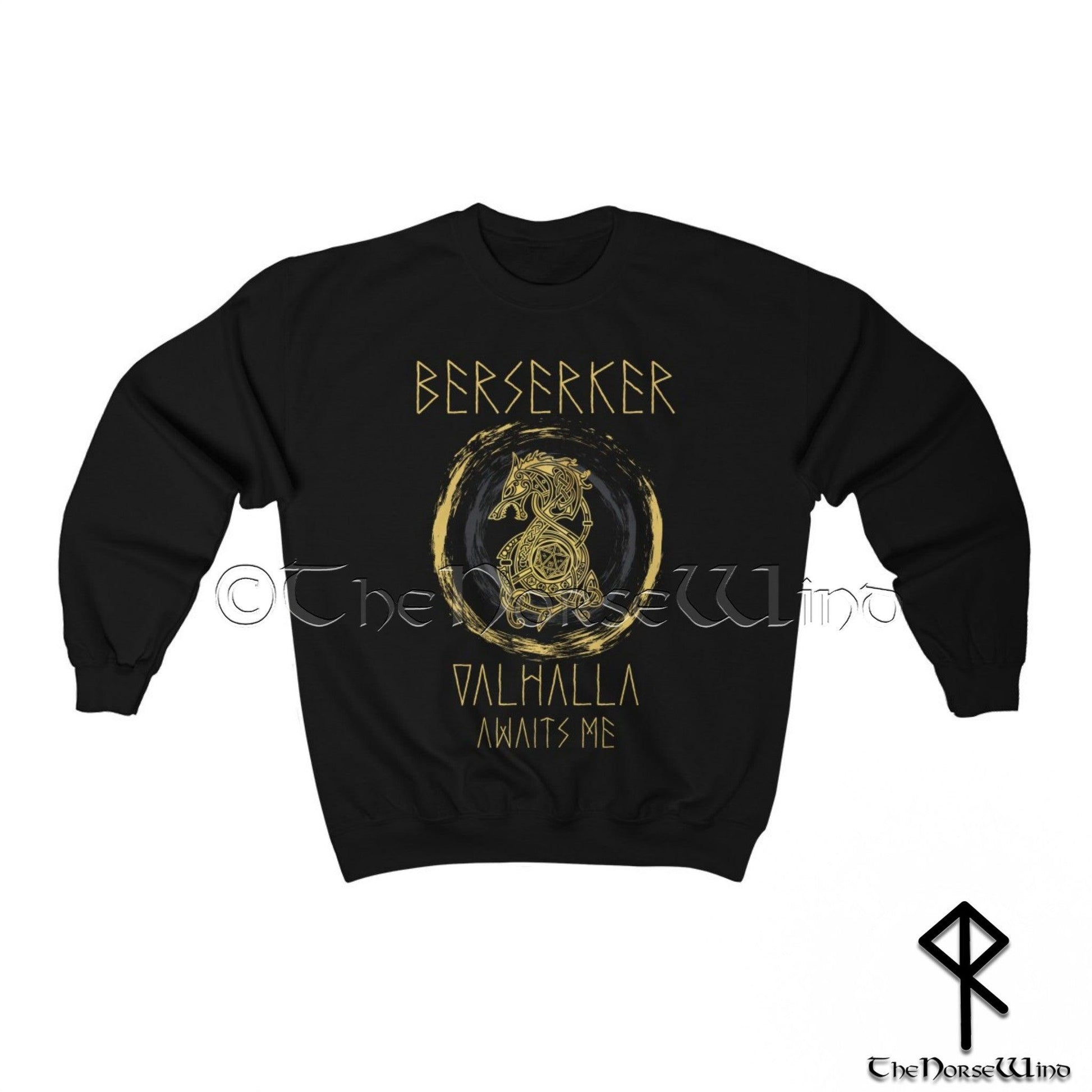 Berserk Viking Sweatshirt with Celtic Knots Bear, S-4XL - TheNorseWind
