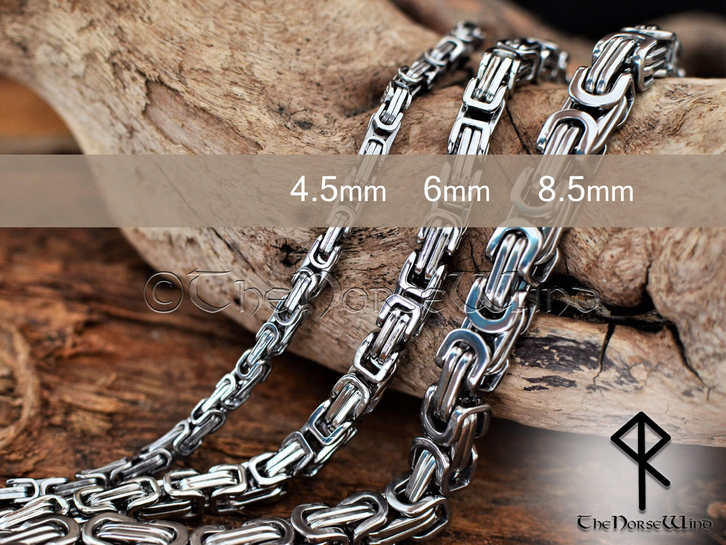 Byzantine Chain Viking Necklace for Men & Women, Premium Quality Stainless Steel