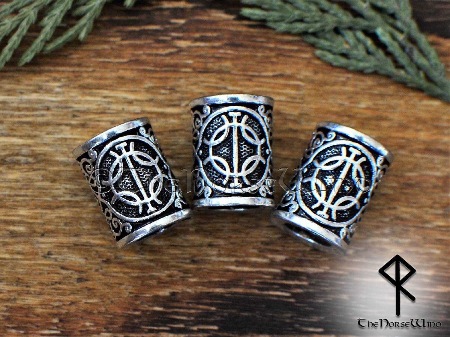 Danobus Rune Viking Beard Beads, Danobus Rune Hair Rings - TheNorseWind – The Norse Wind