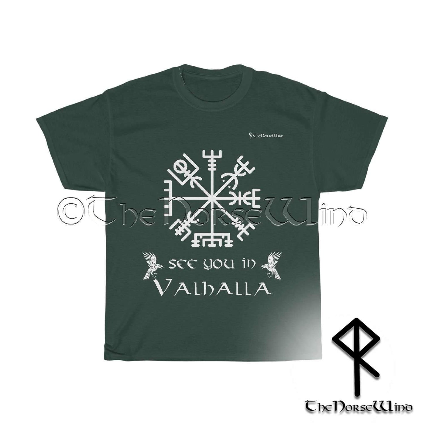 Vegvisir Viking Compass T-Shirt - See You In Valhalla Tee Unisex S-5XL - TheNorseWind