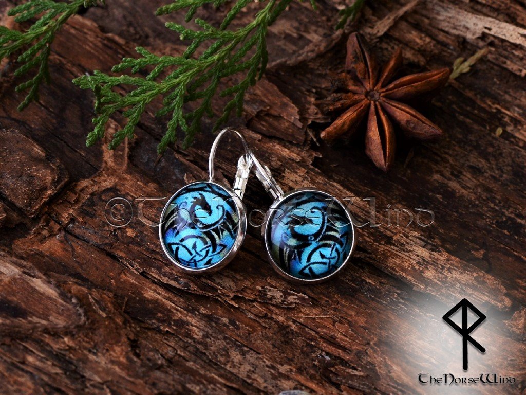 celtic dragon earrings