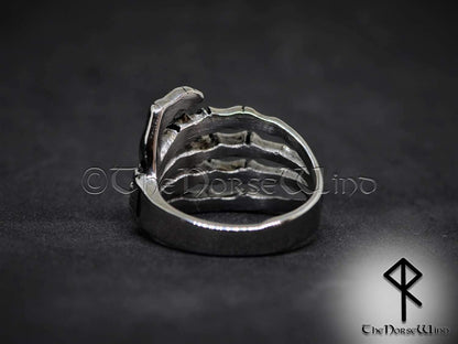 Gothic Skull Ring Skeleton Hand Stainless Steel - TheNorseWind