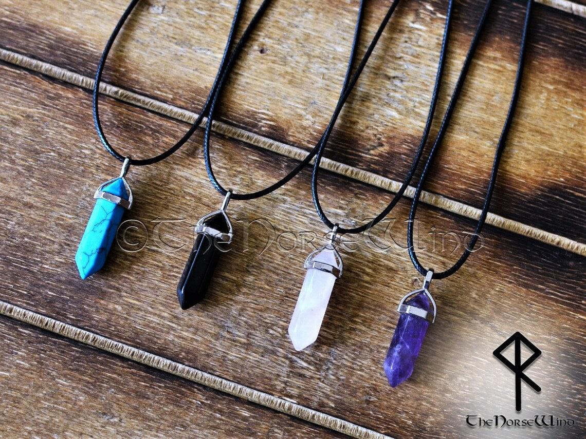 Wolf Head Glow-in-the-Dark Crystal Pendant Necklace – 9 Colors, Handmade