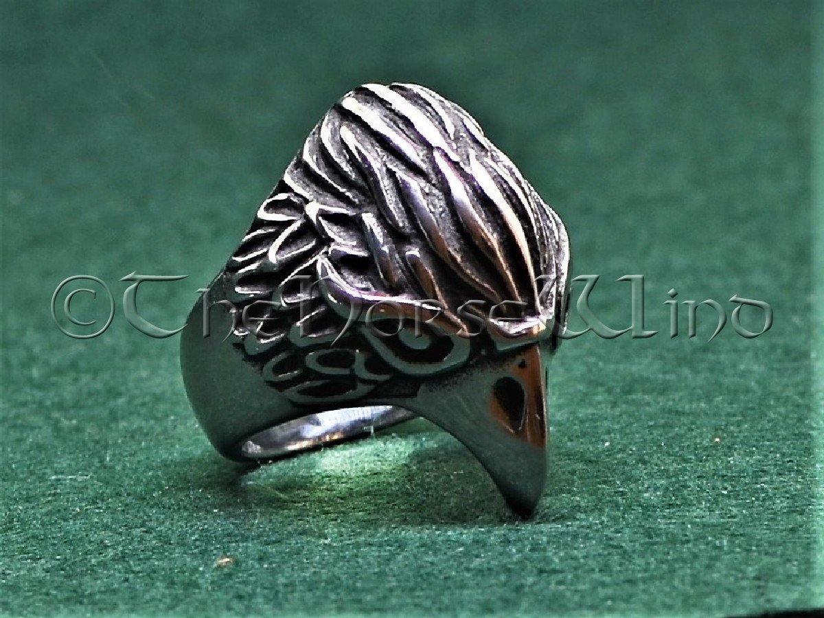 Viking Raven Ring, Odin's Ravens Silver Viking Jewelry - TheNorseWind ...