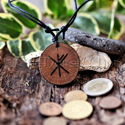 Viking Necklace - Bind Rune of Wealth, Amulet for Wealth, Handcrafted Norse Pendant, Viking Jewelry, Norse Runes Amulet, Asatru TheNorseWind