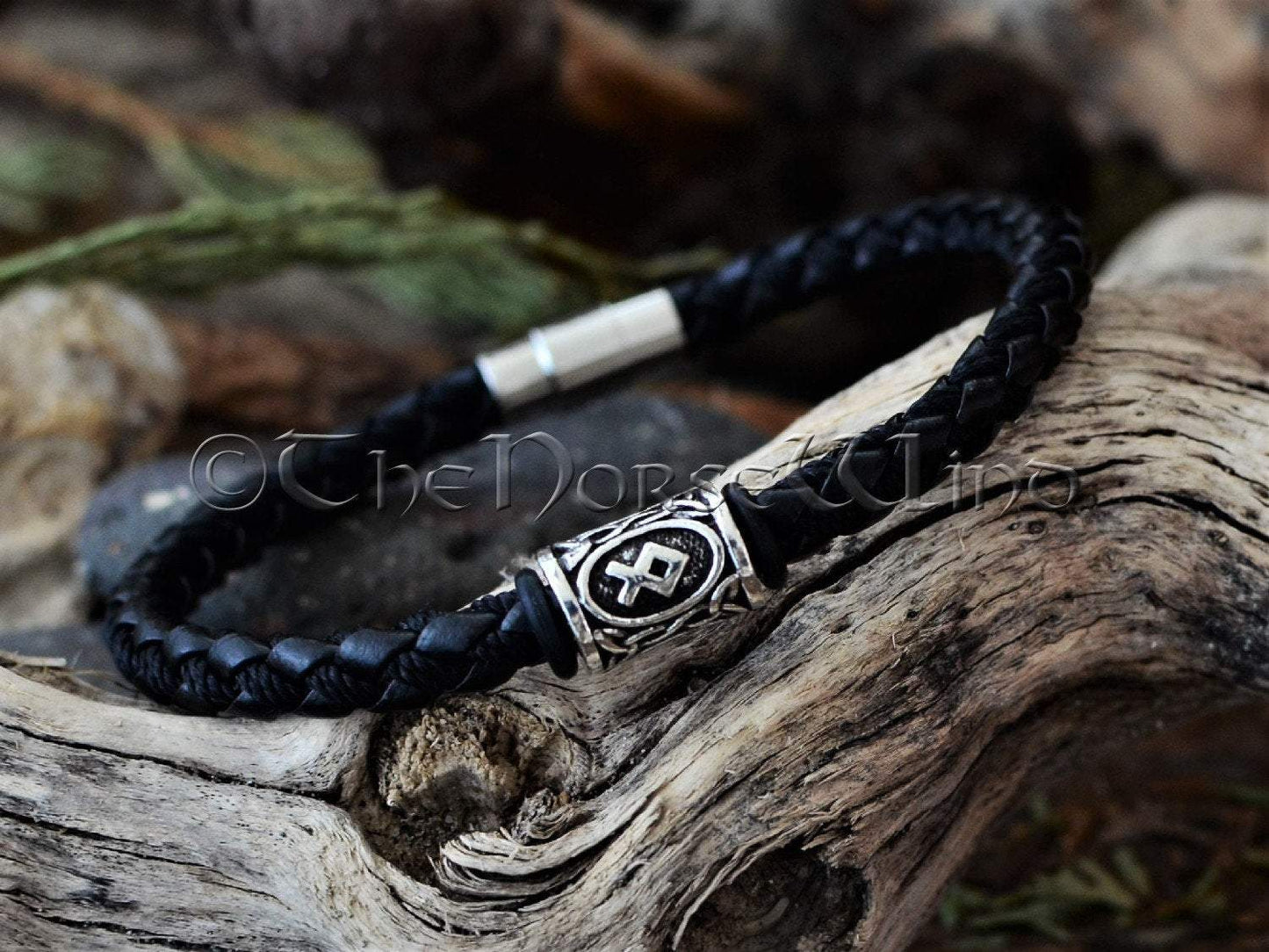 Viking Rune Bracelet with Futhark Rune in Your Choice TheNorseWind