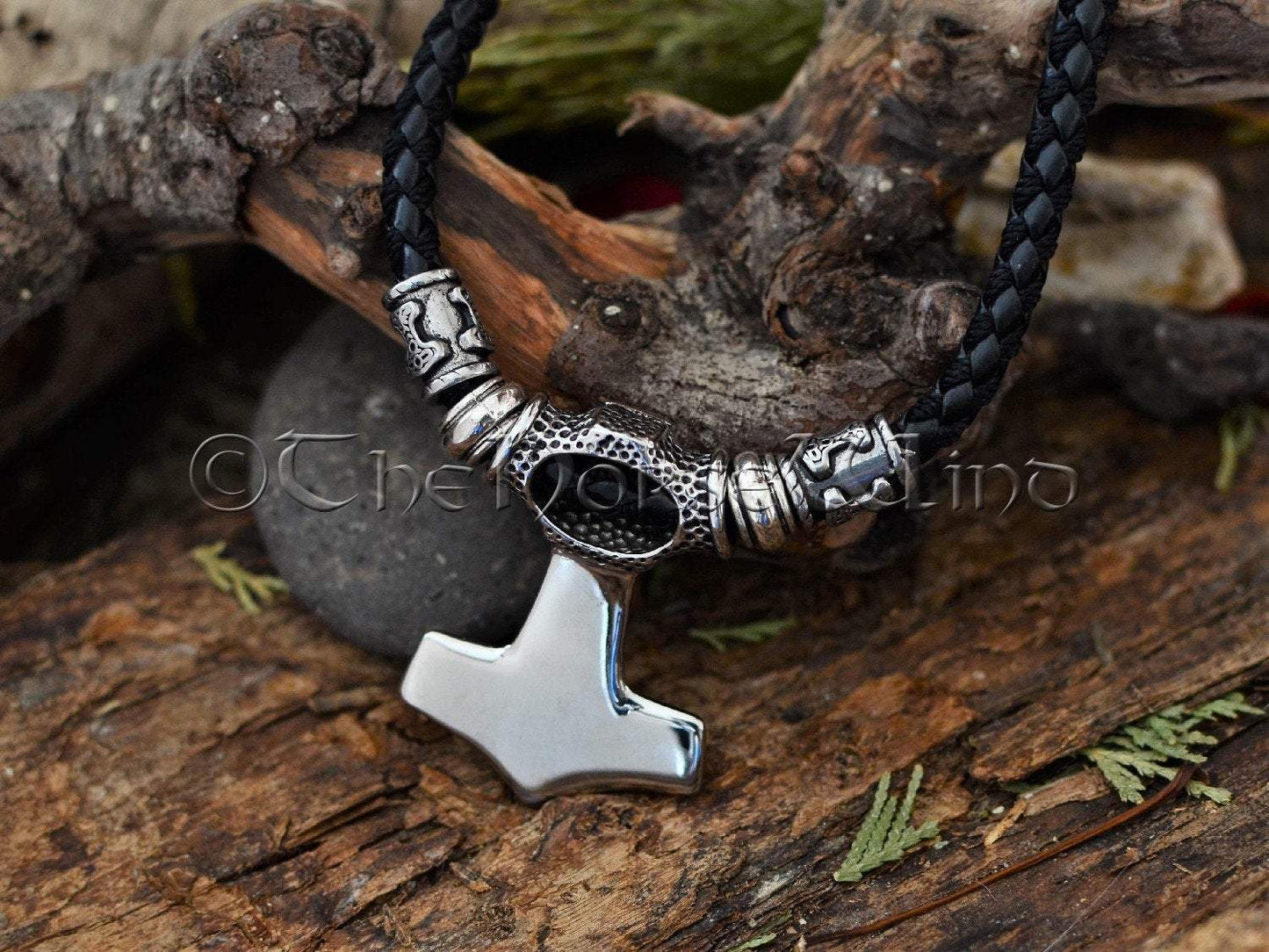 Mjolnir Pendant Thor's Hammer Viking Necklace with Celtic Cross, Stainless Steel Viking Jewelry, Strength Amulet Norse Mythology Asatru TheNorseWind