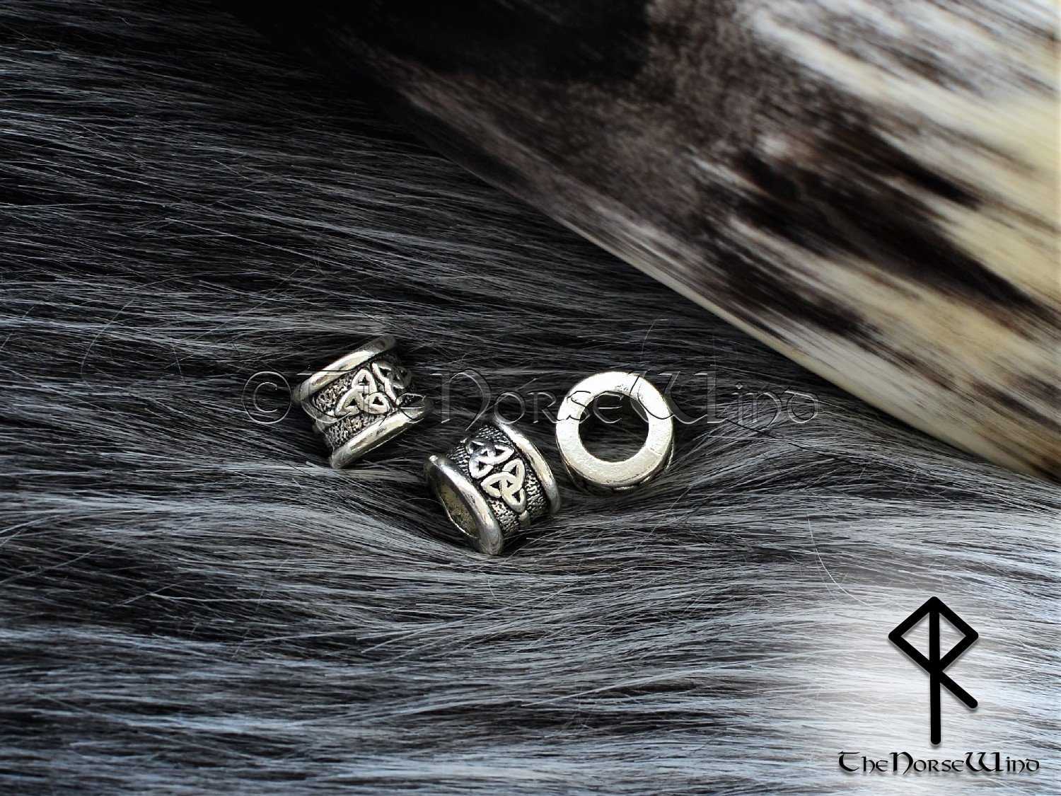 Beard Beads Celtic Knot in Silver TheNorseWind