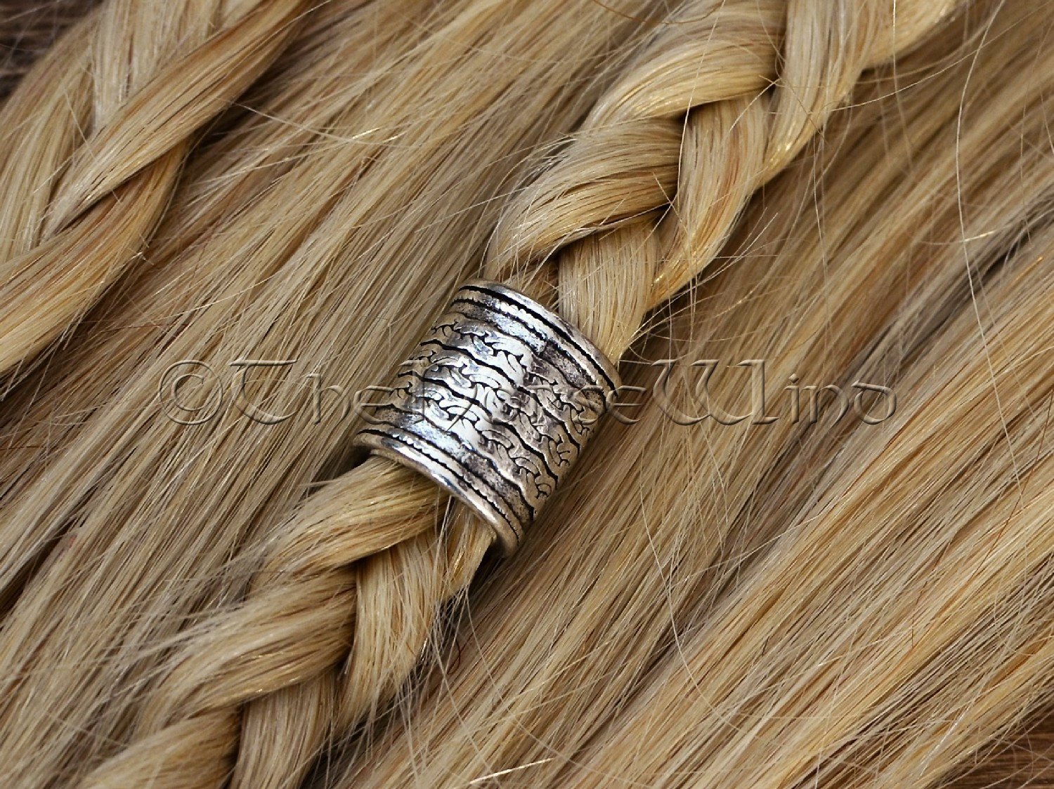 Viking Beard Beads Silver Celtic Knot Hair Rings TheNorseWind