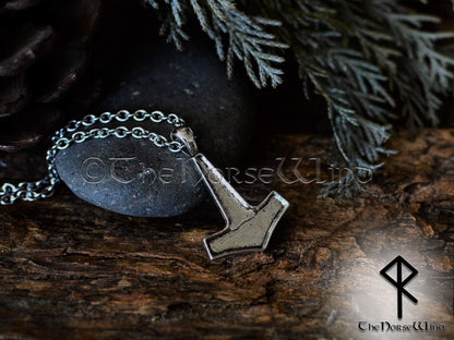 Thor's Hammer Mjolnir Necklace, Viking Necklace, Viking Jewelry, Celtic Thor Hammer Pendant Strength Amulet Norse Mythology Asatru TheNorseWind