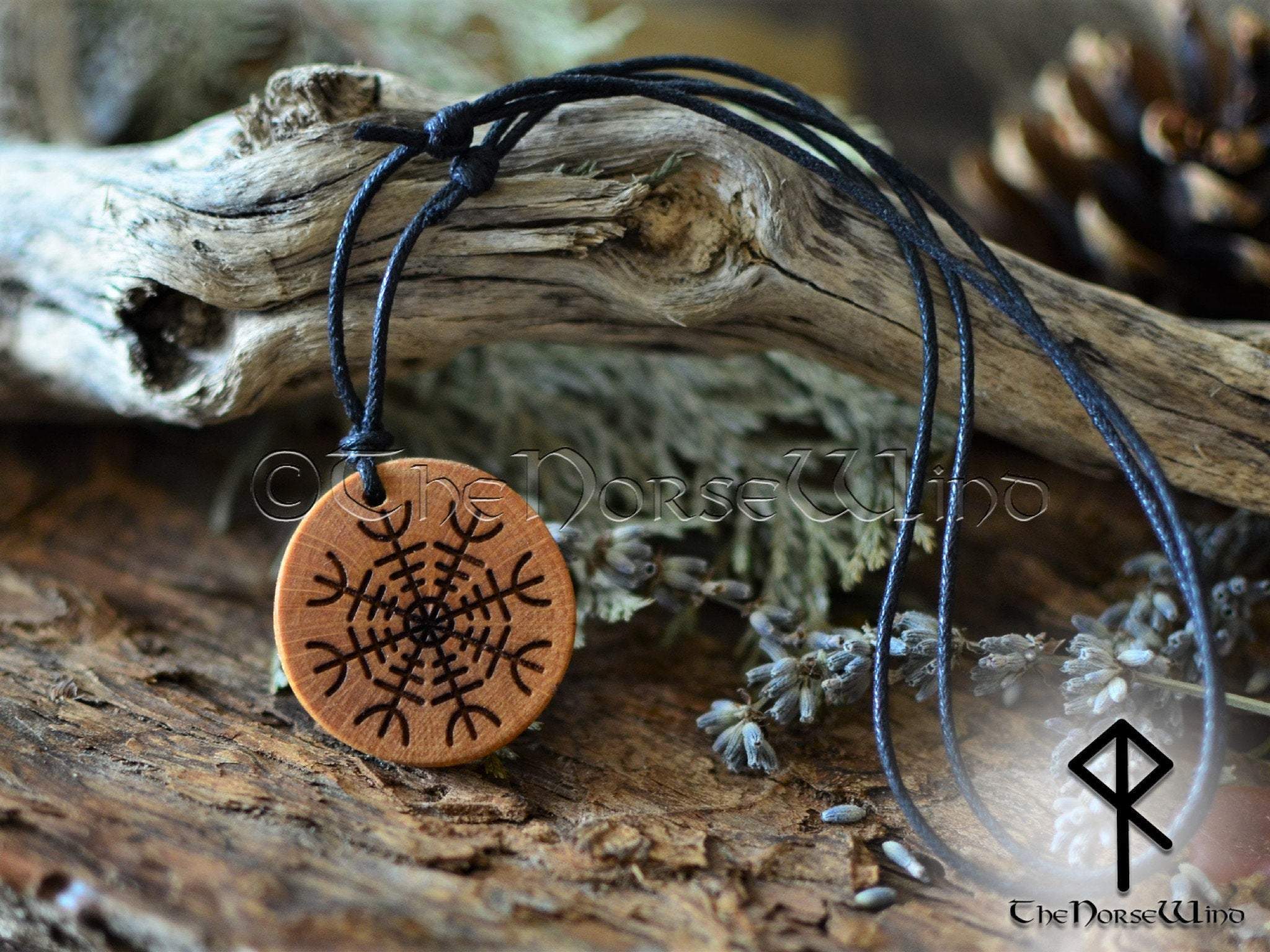 Aged Vegvisir and Helm of Awe Necklace - Norse Spirit