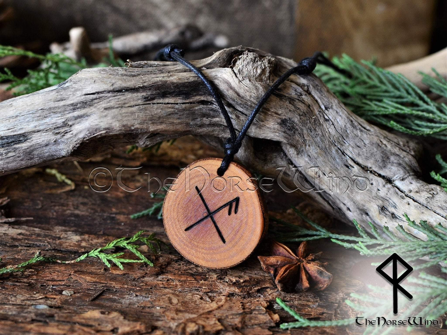 Viking Runes Necklace Gibu Auja, Good Luck Charm, Viking Amulet, Luck Talisman, Viking Jewelry Asatru Pendant Norse Mythology Wicca TheNorseWind