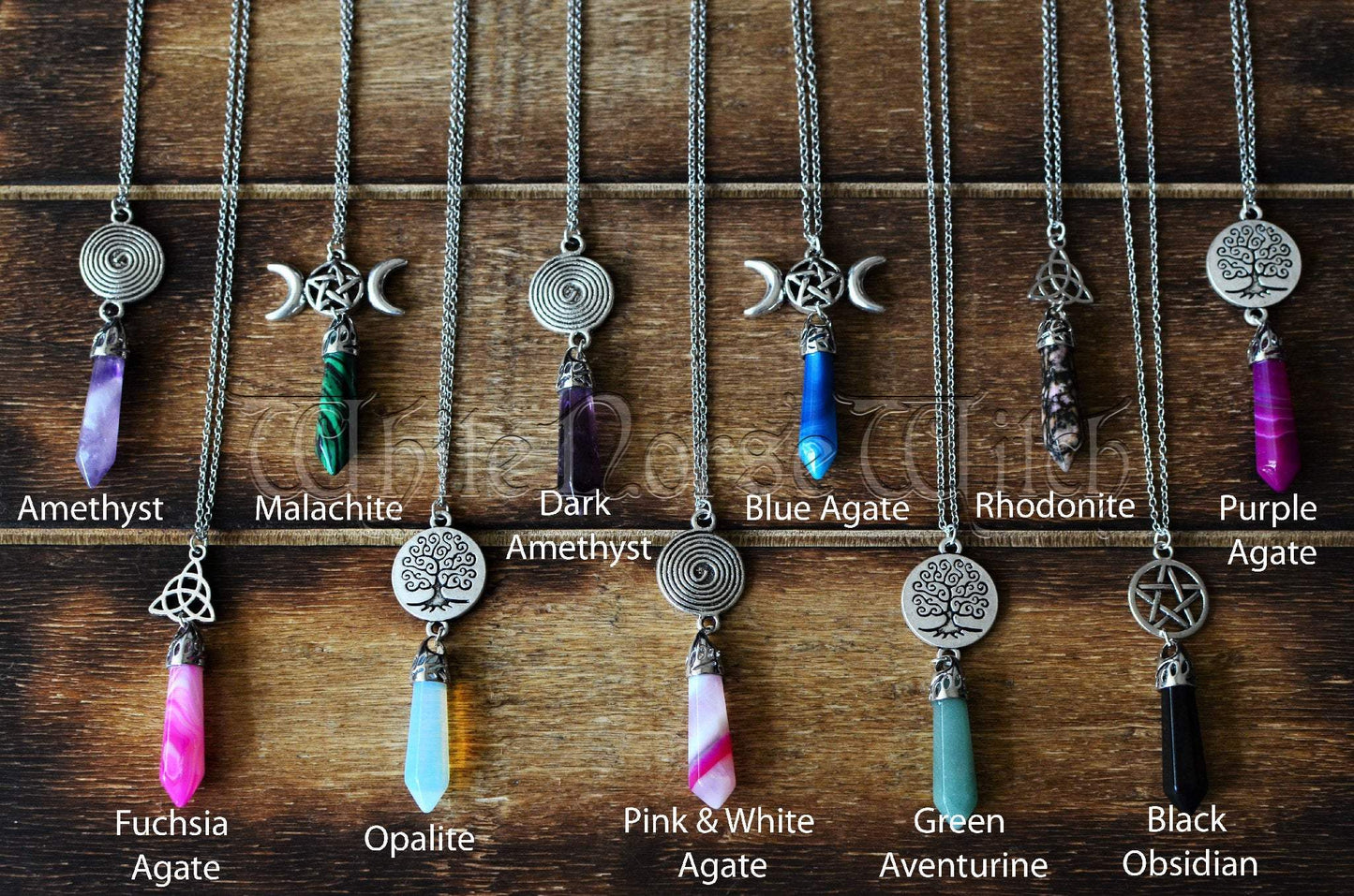 Crystal Pendulum Necklace, Customized Witchcraft Pendulum Pendant, Witches Dowsing Pendulum Divination Charm, Spiritual Wiccan Jewelry TheNorseWind